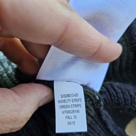 Gap long line green ombre stripe open front cardigan large - Picture 6 of 6